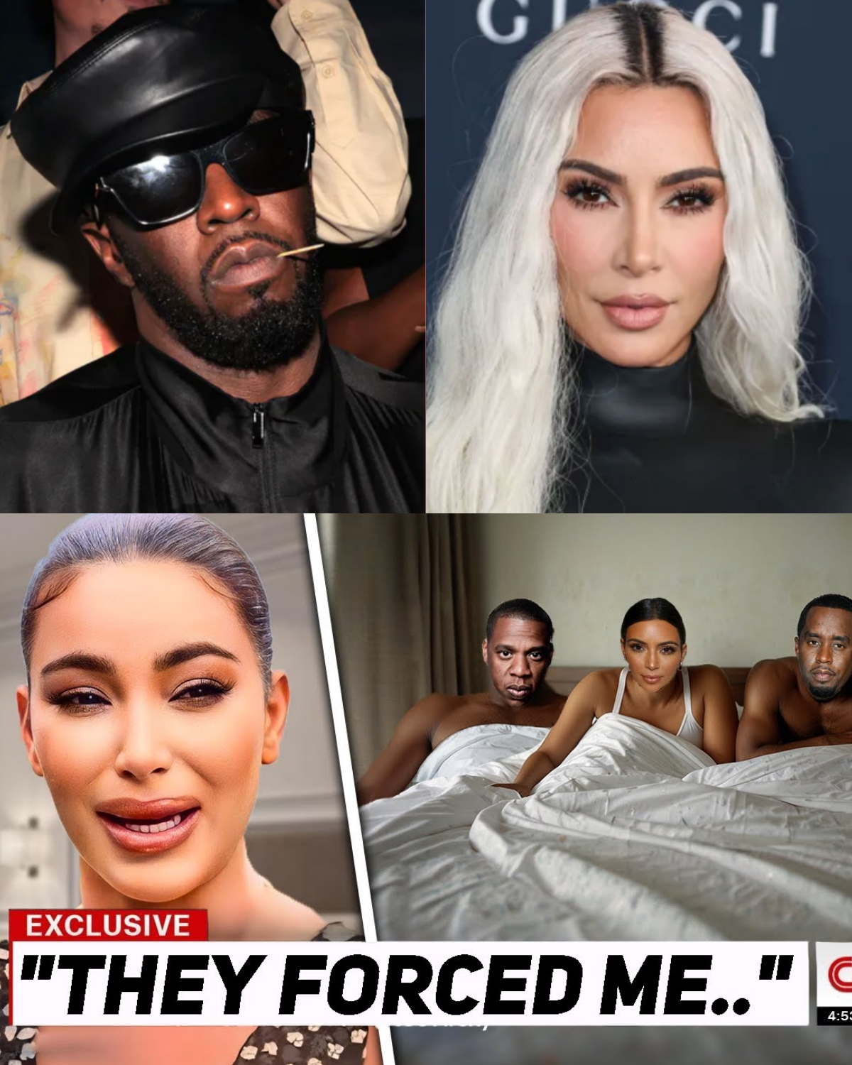 Kim Kardashian Shocked As The Leaked Video Of Diddy Panicking In Bed