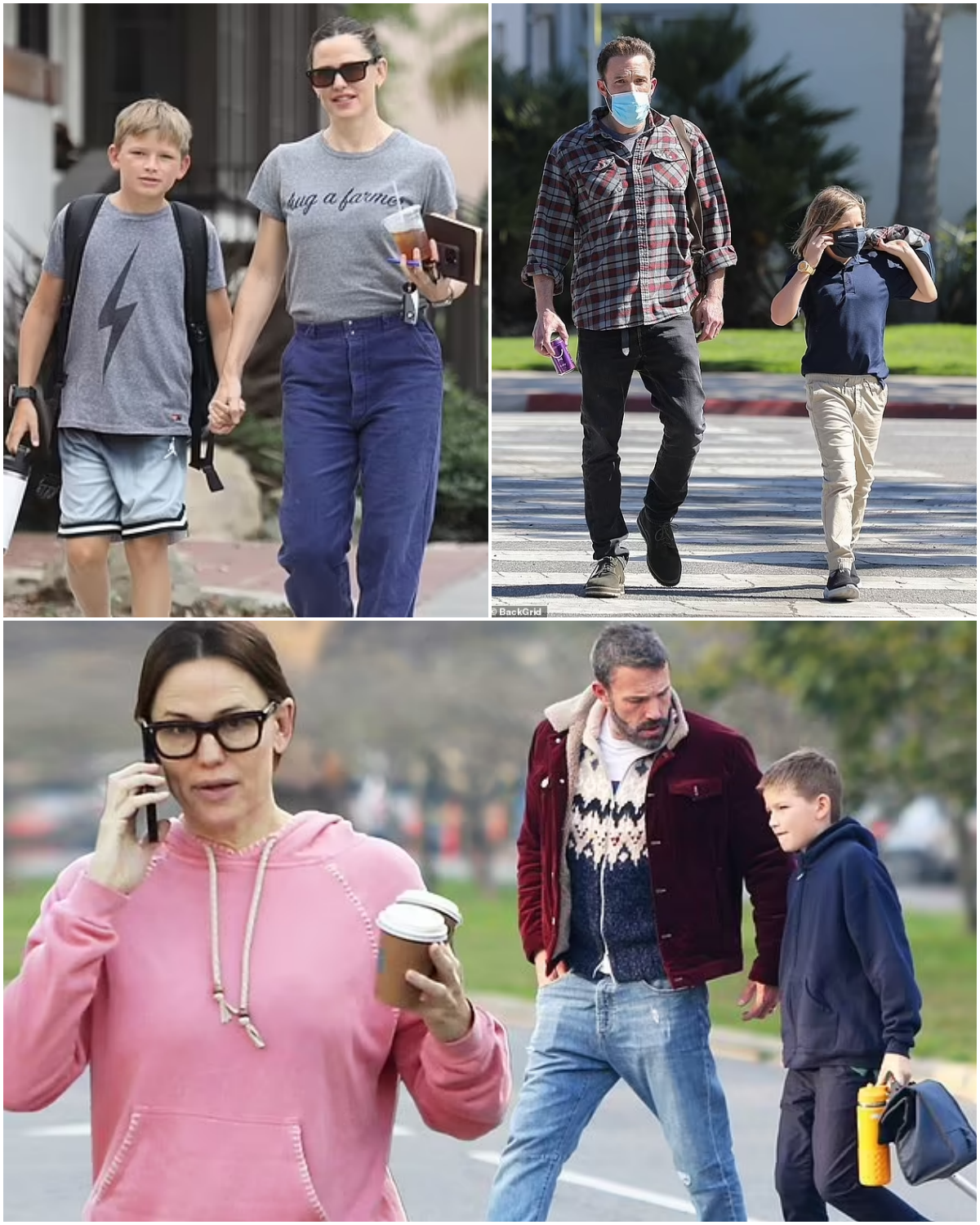 Ben Affleck dotes on son Samuel, 11, as he takes him to school to ...